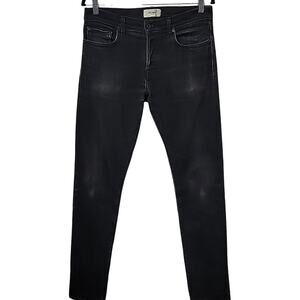 Baldwin Kansas City Slim Selvedge Straight Black Jeans Size 32